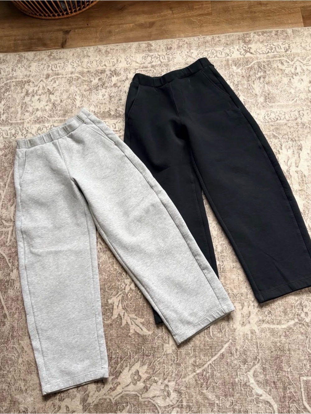 Uniqlo Kids Sweatpants Set - Light Gray & Black